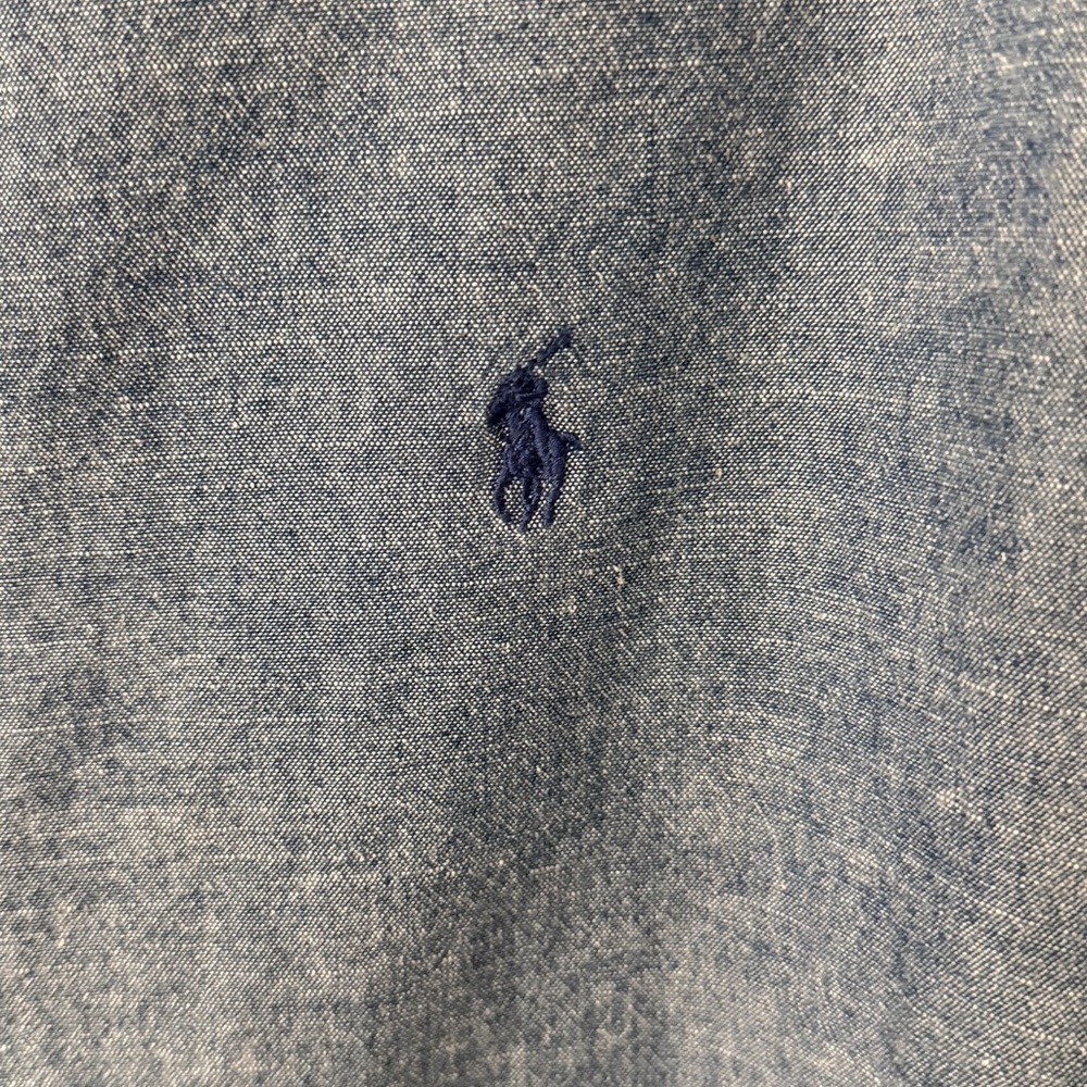 Ralph Lau­ren Men's Blue Custom Fit Button Down Shirt Dark XXL - Picture 2 of 6